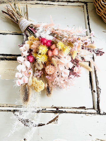 Pink Lemonade Bouquet  with vase option [ML] preserved dried flowers