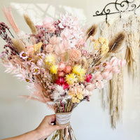 Pink Lemonade Bouquet  with vase option [ML] preserved dried flowers