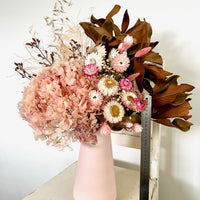Sweet Pink Boho arrangement with vase [L] preserved dried flowers