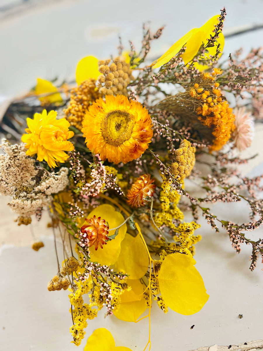 Yellow Daisy Bouquet [SM] preserved dried flowers