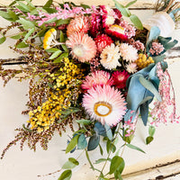 Daisy and Mimosa Bouquet [M] preserved dried flowers
