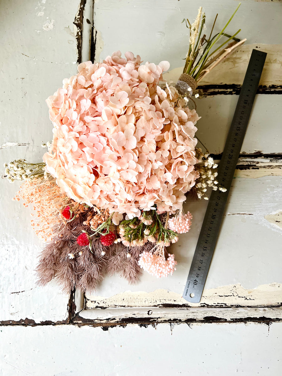 Sweet Peach Hydrangea Bouquet [M] preserved dried flowers