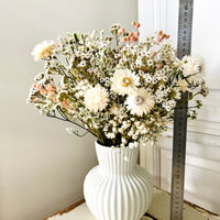 Snow White vase arrangement [M] preserved dried flowers