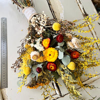 Sunset Daisy and Mimosa Bouquet [ML] preserved dried flowers