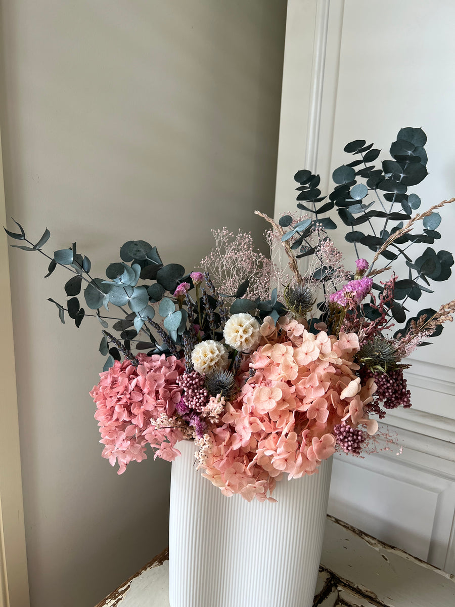 Champagne Blush vase arrangement [ML] preserved dried flowers