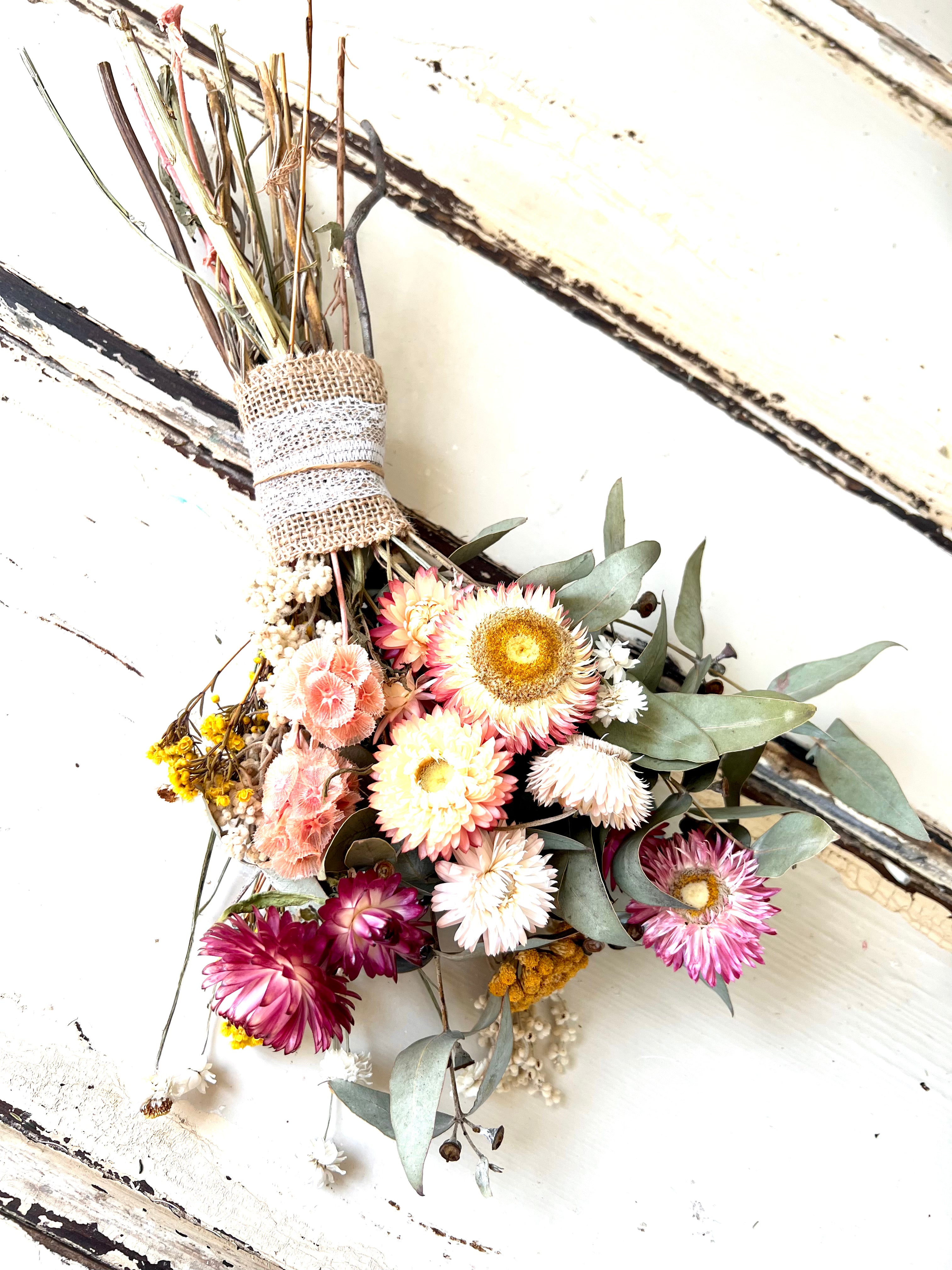 Dried Lavender & Daisies Bouquet