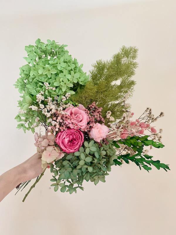 Tone of Spring bouquet -  Pink Roses [ML] pure preserved flowers - FLEURI flowers