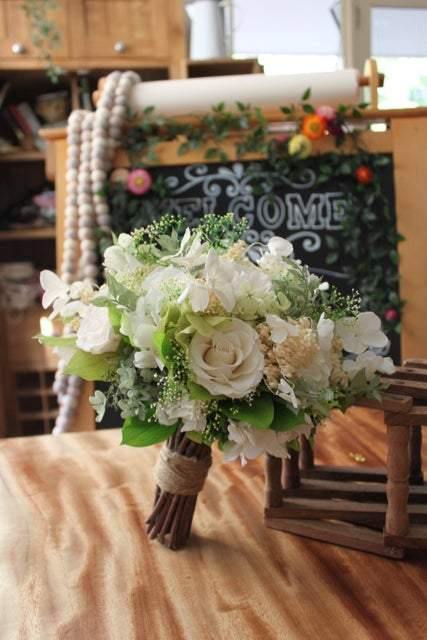 Wedding Bouquet - Classic Bouquet ( more greenery) preserved dried flowers - FLEURI flowers
