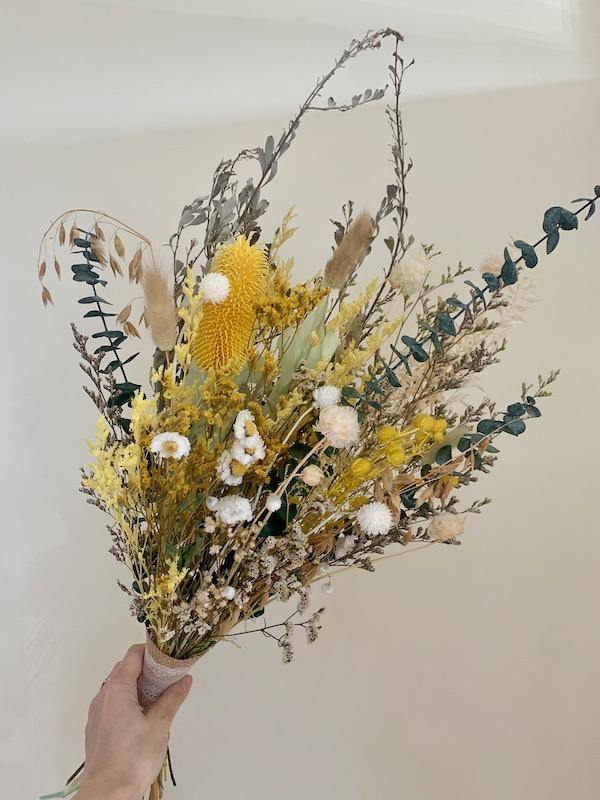 Yellow Blush bouquet [L] preserved dried flowers - FLEURI flowers
